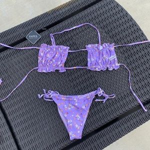 Purple floral bikini